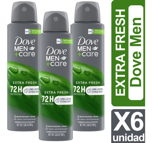 Desodorante Hombre, Dove, Rexona, Nivea Pack X6 Unid