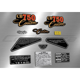 Calcos Honda Cb 750c Custom Remember Cachas Tanque Pedalines