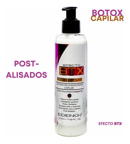 Tratamiento Botox Capilar Edengi Post-alisados Efecto Botox