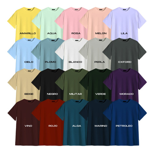 Playera Oversize Paquete De 3 Pzs Colores Vivos Comodas