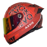 Casco Para Moto Certificado Talla S Hawk C5 Rojo Mate Axxis