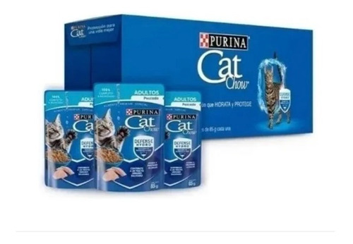 Alimento Húmedo En Sobre Para Gato Cat Chow Pack 24 De 85g