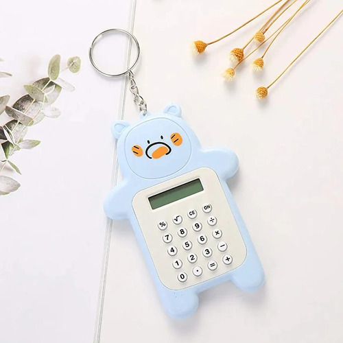 Mini Calculadora Prática Portátil Ursinho Papelaria Fofa