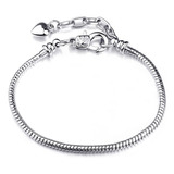 Pulseira Pandor Para European Charms Heart Silver