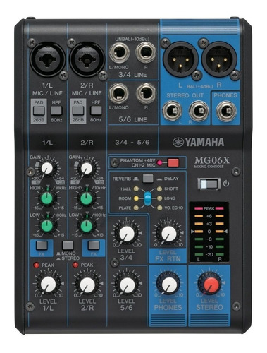 Mixer Yamaha Mg06x Consola De 6 Canales Con Pre Clase A