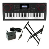 Combo Teclado Casio Ctx3000 + Soporte + Fuente   Prm