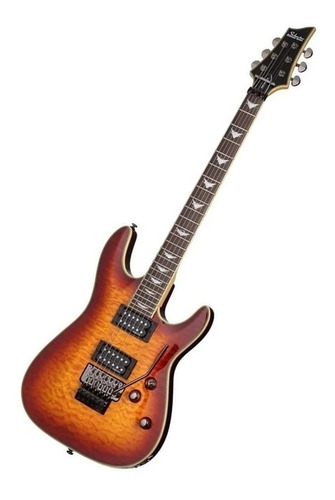 Guitarra Eléctrica Schecter Omen Extreme-fr De Caoba Vintage Sunburst Brillante Con Diapasón De Palo De Rosa