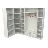 Closet Modulado Armário Colmeia Cabideiro Canto M6 100% Mdf