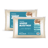 Kit 02 Travesseiros Viscoelástico Nasa 65x45 Ortopédico