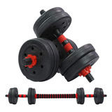 Set Mancuernas Con Barra Ajustable 20kg