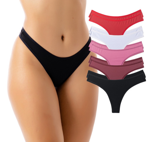 Kit 05 Tanga Erótica Fio Sexy Premium Em Poliamida 8052