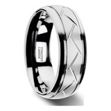 Anillo De Plata Para Hombre Anillo De Carburo De Tungsteno C