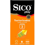 Sico Play, Condón De Látex Texturizado 3 Piezas