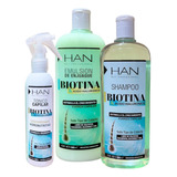 Kit Biotina Han Shampoo + Enjuague + Desenredante