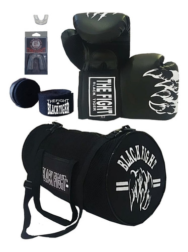 Luva Boxe Muay Thai Feminino+bandagem+bucal + Bolsa 