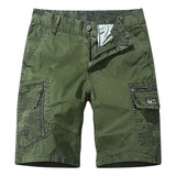 Nuevo W Shorts Cargo Multibolsillos For Hombre, Pantalones