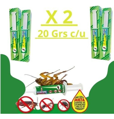 2 Gel Mata Cucarachas Ecofaro - - g a $1250