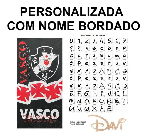 Toalha Banho Time Personalizada Nome Bordado Escolha O Time