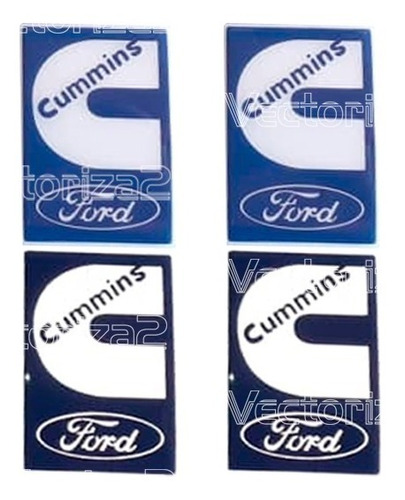 Kit  Emblemas Ford Cargo 1721 + Emblemas Cummins De Puertas Foto 2