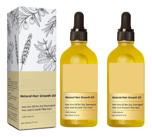 2pcs Veganic Natural Hair Growth Oil,natural Hair Growth Oil