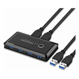 Conmutador Usb Box Kvm Usb 3.0 2 4 Puertos