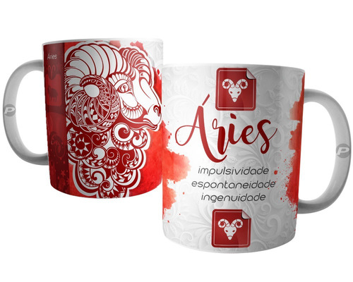 Caneca Signo De  Áries - Coleção Horóscopo