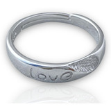 Anillo De Pareja Love Plata 925 Ajustable + Caja De Regalo