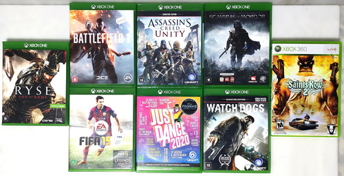 Lote 8 Jogos Xbox One Series X 360 1 Novo Faço Mercado Shops