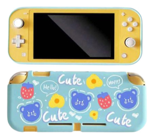 Carcasa Compatible Nintendo Switch Lite Ositos Celeste