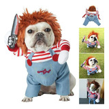  Fantasia De Halloween Pet Chuck Killer Doll Cat Dog.