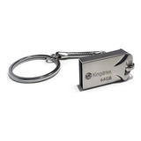 Pen Drive 64gb Usb 2.0 C/ Chaveiro Metal Kingdrive Garantia