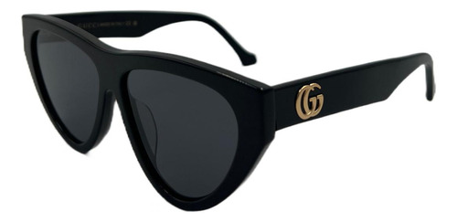 Gucci Gg1333s 01 Eye Cat Oversized Negro Dorado
