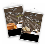 Kit Banner Café Pão Queijo Bolo Lanchonete Cafeteria Padaria