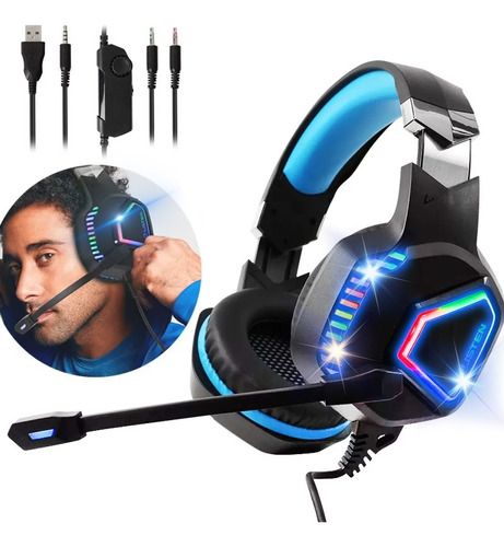 Audífonos Gamer Alámbricos Diadema Con Juegos Mic