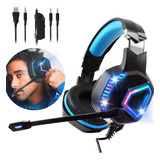 Audífonos Gamer Alámbricos Diadema Con Juegos Mic