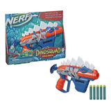 Nerf Dinosquad Stegosmash Dart Blaster, Almacenamiento De 4 