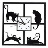 Yinuoday Relojes De Pared Decorativos, Reloj De Gato De