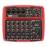 Mixer Consola Novik Nvk-i08bt Red 8 Canales Usb Interfaz