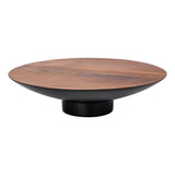 Bloomingville Pedestal Redondo De Madera De Acacia Con Base 