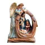 Presépio De Natal Sagrada Família 20x 14 Cm Em Gesso