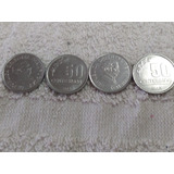 Monedas Uruguay Acero Inoxidable 50 Centec,.años 94,98,00,02