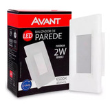 Kit 12x Balizador Led 2w 4x2 Avant Branco Frio 6500k