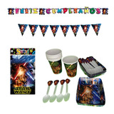 Kit Decoracion Completo Vasos+platos Star Wars 24niños