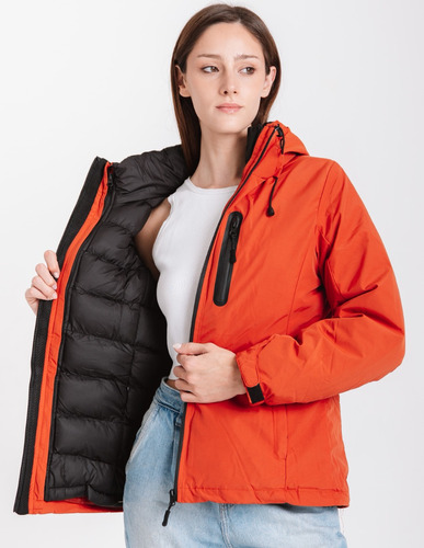 Campera 2 En 1 Mujer Rompeviento Inflable Hhp Importada