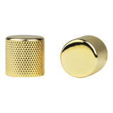 Kit Com 4 Knob Metal Preto C/ Parafuso Allen Dourado Dolphin