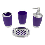 Set Accesorios De Baño 4pzs Portacepillos Jabonera