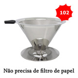 Filtro Coador Café Aço Inox Reutilizavel Sem Usar Papel