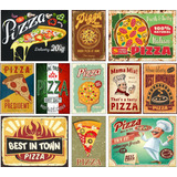 Pizza Restaurante Vintage Decoración Poster Cuadro Pizzería