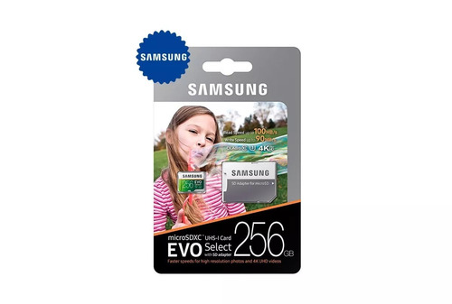 Memoria Samsung Evo256 Gb Micro Sd U3 Original Clase 10 Msi