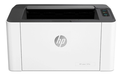 Impresora  Simple Función Hp Laser 107w Con Wifi Gris Y Blanca 127v 4zb78a